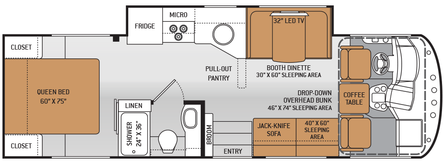 Best-of-Class-A-and-Class-C-Motorhome-ACE-29-2-Floor-Plan-RV - Good Life RV