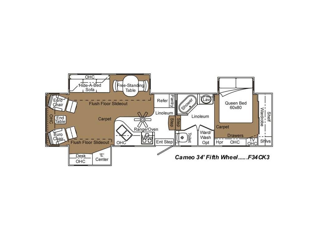 2007 Cameo 34CK Floor Plan Good Life RV