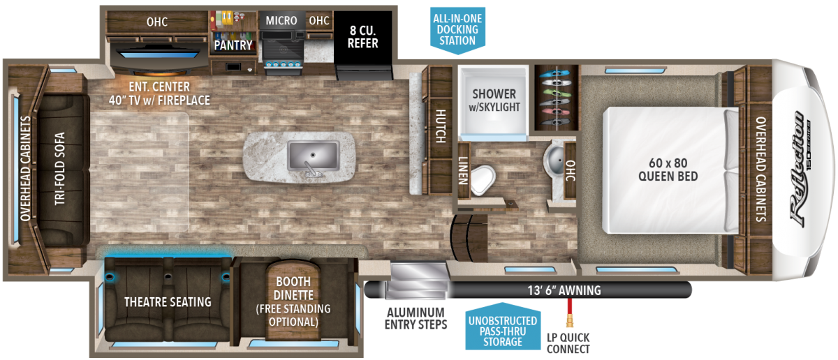 2018 Reflection 150Series 295RL Floor Plan Good Life RV