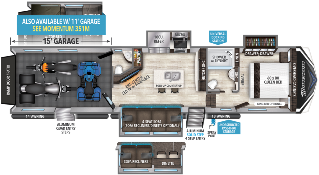 2018 Momentum381MFloor Plan Good Life RV