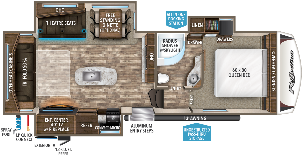 29RS Reflection Floorplan 2018 Good Life RV