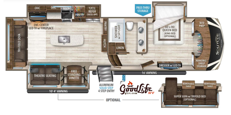 3350RL Solitude SClass Floorplan Good Life RV