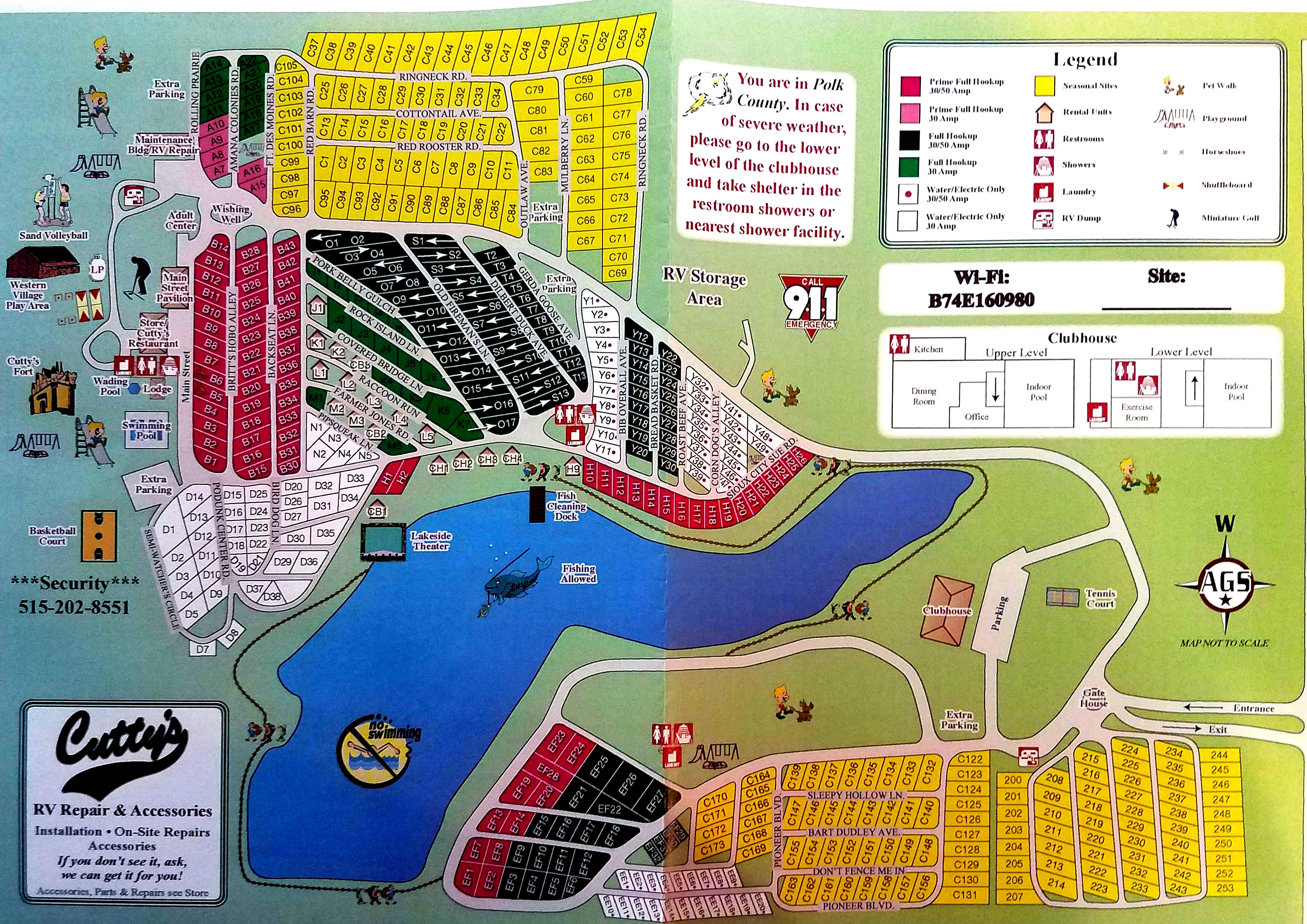 Cuttys Campground Map