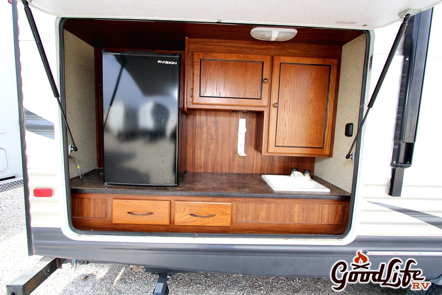 USed outside kitchen couples camper for sale (8) Good Life RV
