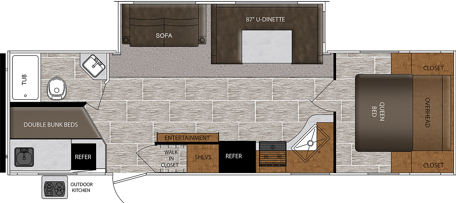 2019 Avenger LE 26DBSLE Floor Plan Good Life RV