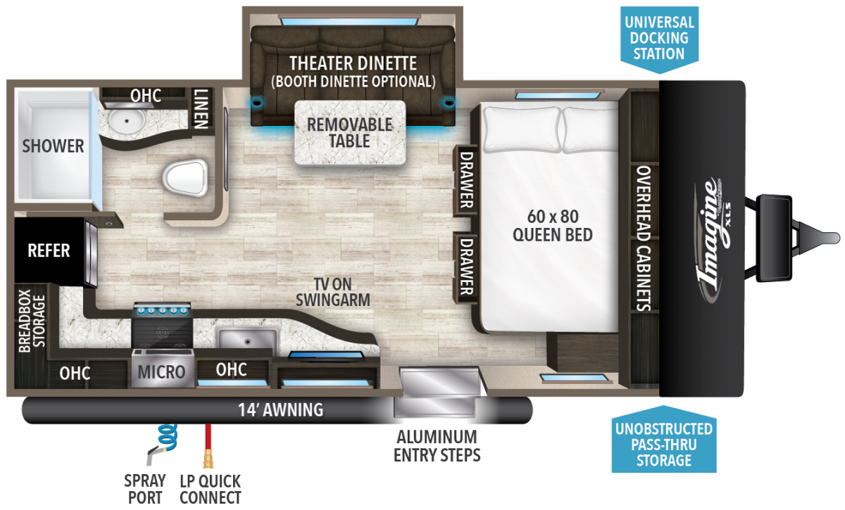 17MKE Imagine XLS Floorplan Good Life RV